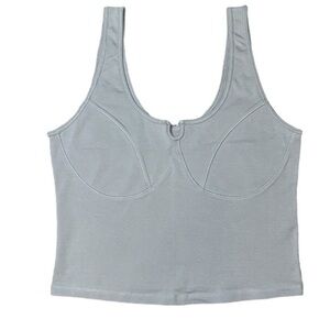 {NWOT Abercrombie & Fitch Seamless Corset Tank in Brown Taupe Size Large}